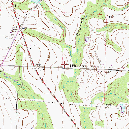 Topographic Map of New Bethel Cemetery, GA