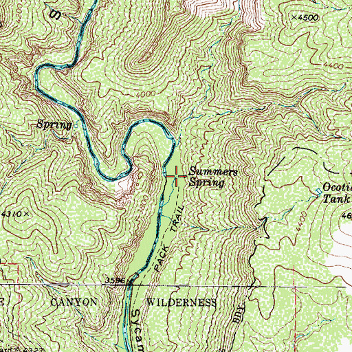 Topographic Map of Summers Spring, AZ