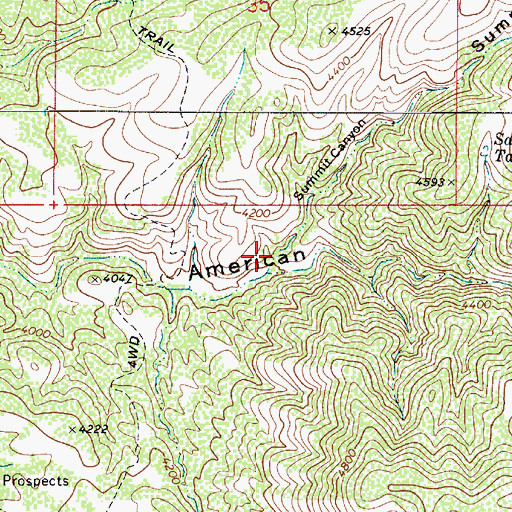 Topographic Map of Summit Canyon, AZ