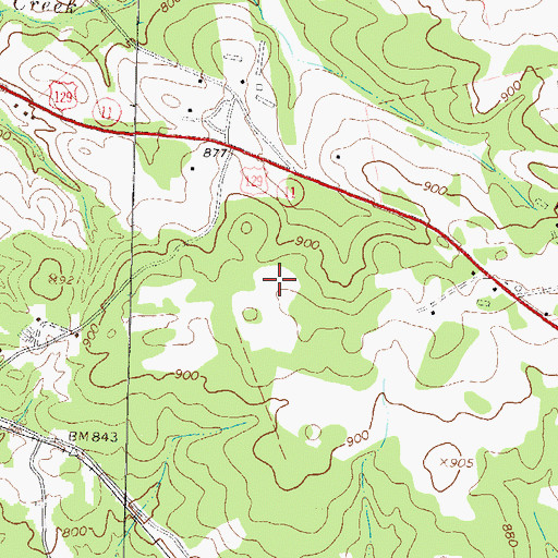 Topographic Map of Academy School (historical), GA
