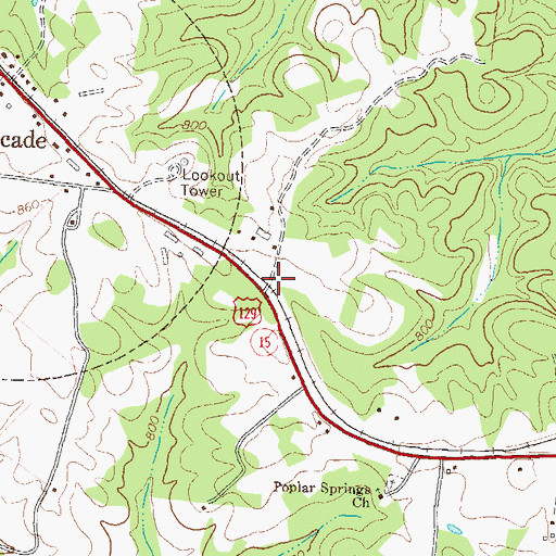Topographic Map of Arcade Mission, GA