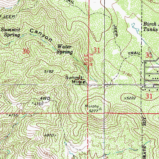 Topographic Map of Summit Mine, AZ