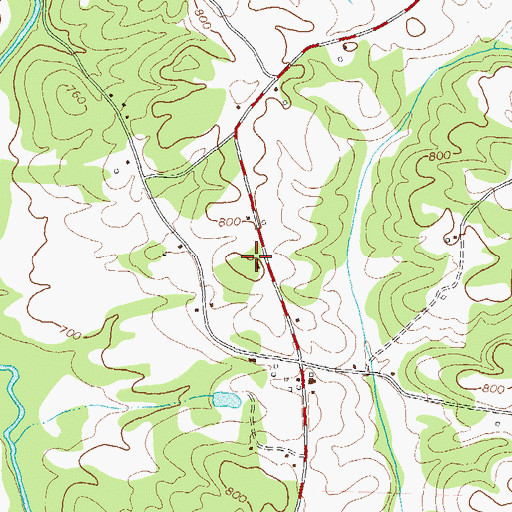Topographic Map of Bachelors School (historical), GA