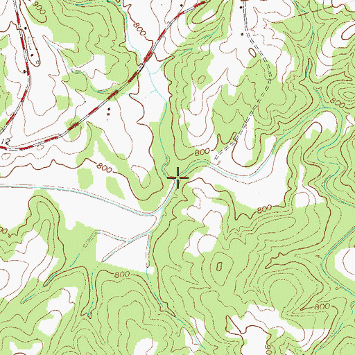 Topographic Map of Banigan Branch, GA