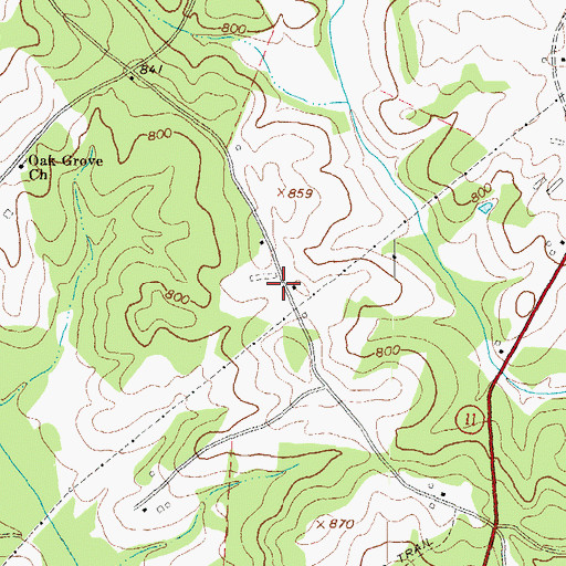 Topographic Map of Collins School (historical), GA