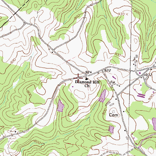 Topographic Map of Diamond Hill School (historical), GA