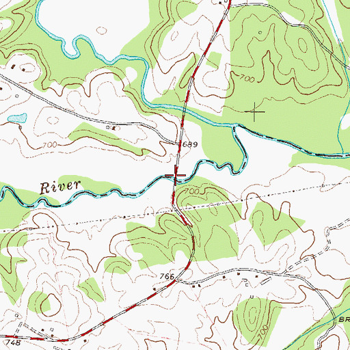Topographic Map of Double Bridges, GA