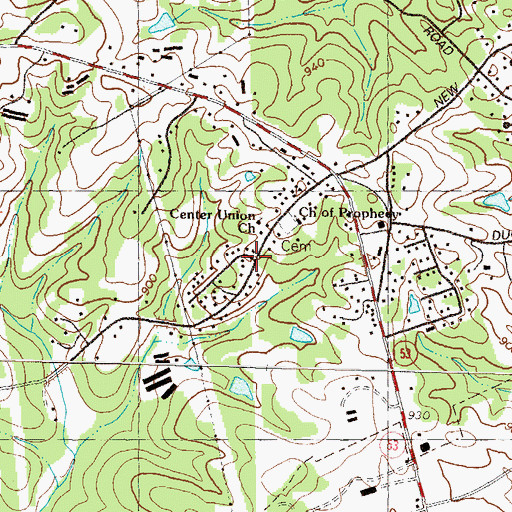 Topographic Map of Ednaville, GA