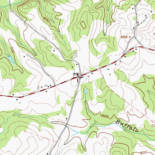 Topographic Map of Elmwood School (historical), GA