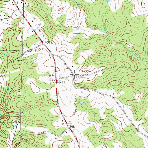 Topographic Map of Fairview, GA