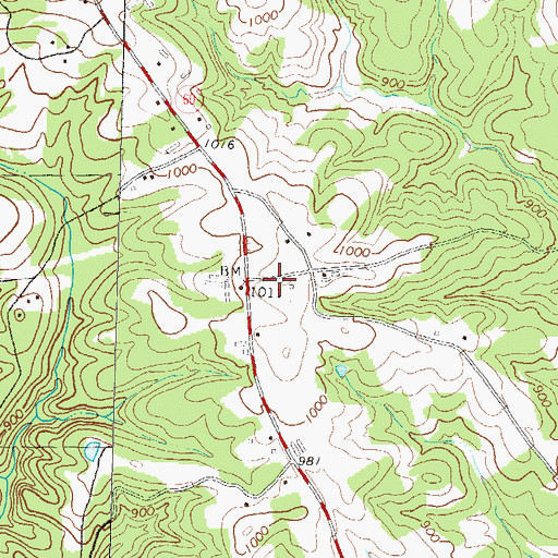 Topographic Map of Fairview School (historical), GA
