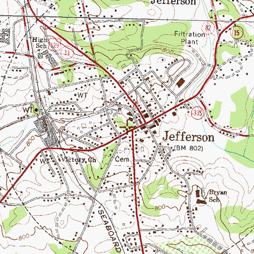 Topographic Map of First Christian Church, GA