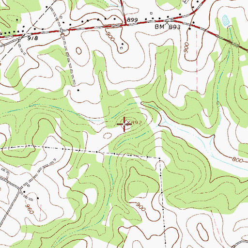 Topographic Map of Hardaman Heights School (historical), GA
