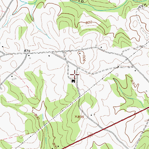 Topographic Map of Hope Haven Mission, GA