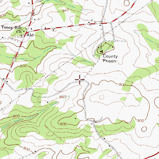 Topographic Map of Jackson County Senior Citizen Center, GA