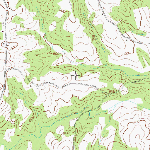 Topographic Map of Lanier Airport (historical), GA