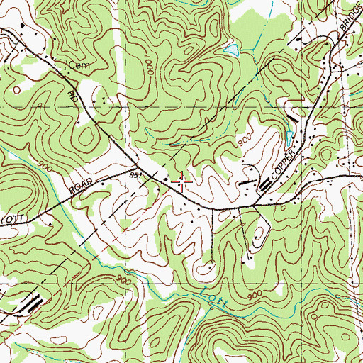 Topographic Map of Liberty Church, GA