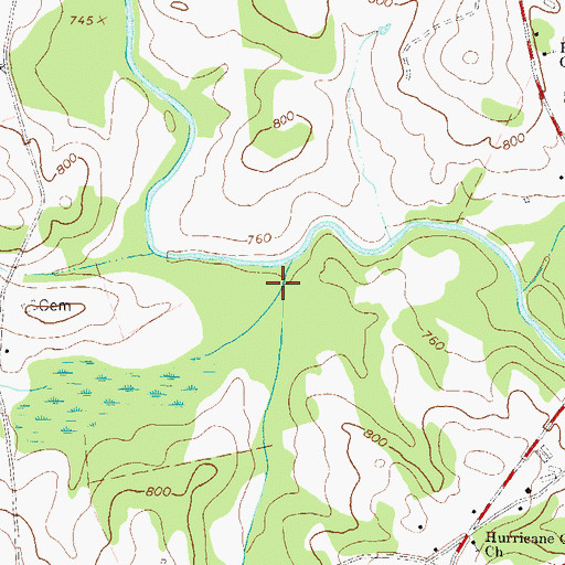 Topographic Map of Mill Branch, GA