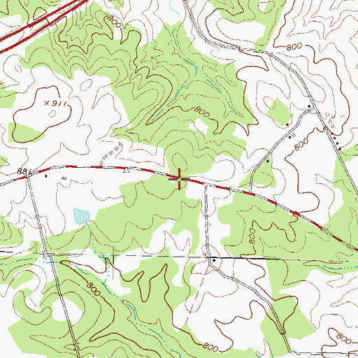 Topographic Map of New Virgil School (historical), GA
