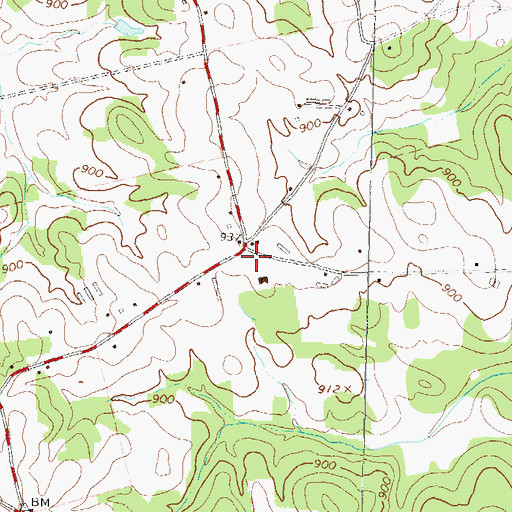 Topographic Map of Plainview School (historical), GA