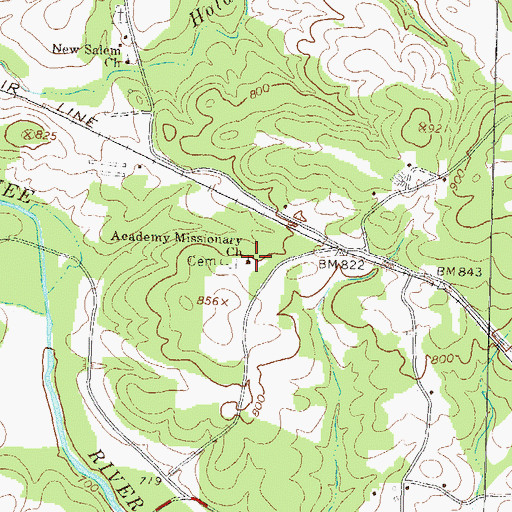 Topographic Map of Prospect Academy (historical), GA