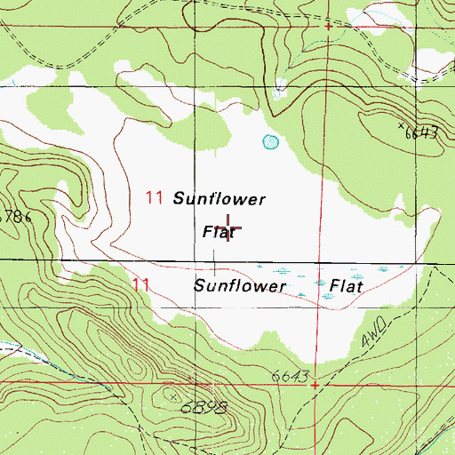 Topographic Map of Sunflower Flat, AZ