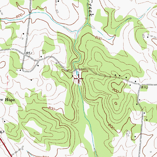 Topographic Map of Sells Mill (historical), GA
