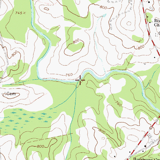 Topographic Map of Stockton Creek, GA
