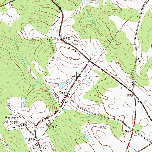 Topographic Map of Thyatira Church, GA