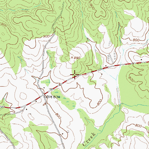 Topographic Map of Union Hill School (historical), GA