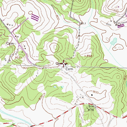 Topographic Map of Unity School (historical), GA