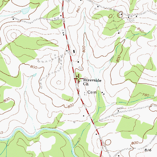 Topographic Map of Wheeler School (historical), GA