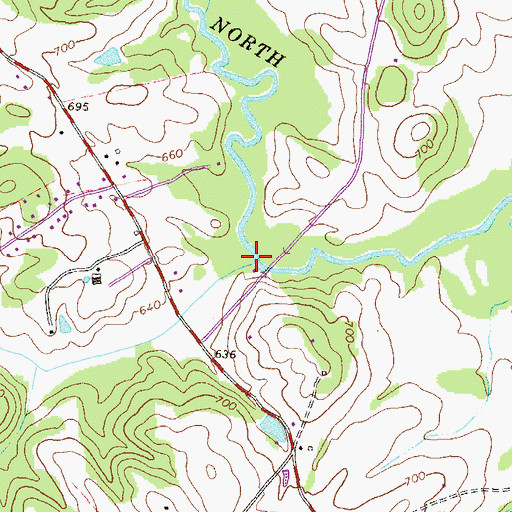 Topographic Map of Crooked Creek, GA