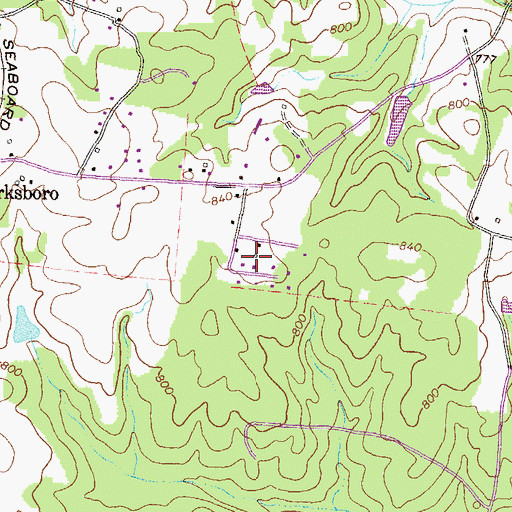 Topographic Map of Hamilton Trailer Park, GA