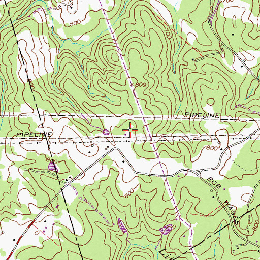 Topographic Map of Harmony School (historical), GA
