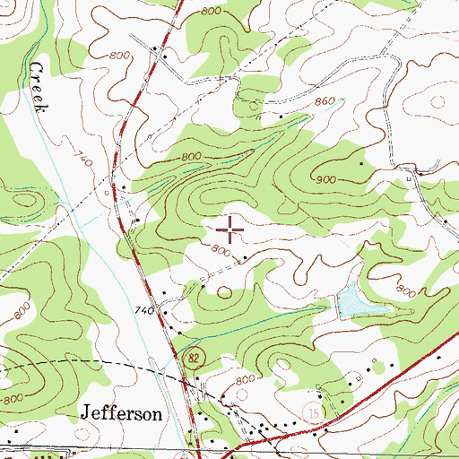 Topographic Map of Jackson County, GA