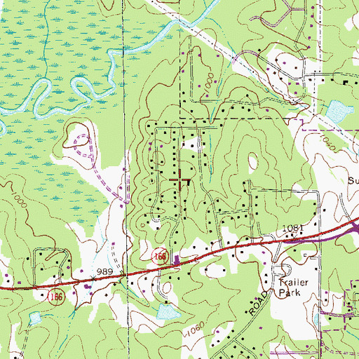 Topographic Map of Greenwood Estates, GA
