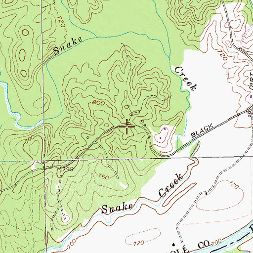 Topographic Map of Halls Grove Church (historical), GA