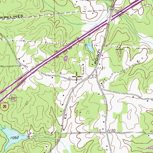 Topographic Map of Harmony Grove School (historical), GA
