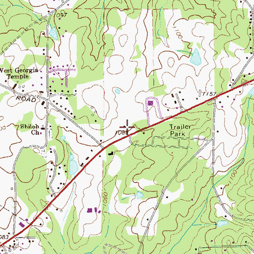 Topographic Map of Harris School (historical), GA