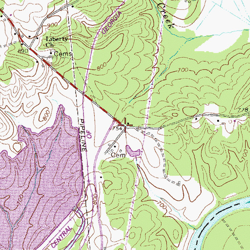 Topographic Map of Henley (historical), GA