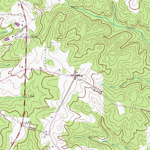 Topographic Map of Hillcrest School (historical), GA