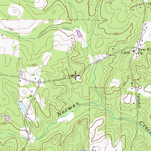 Topographic Map of Hodge (historical), GA