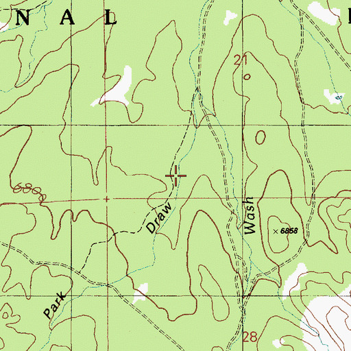 Topographic Map of Sunny Park Draw, AZ