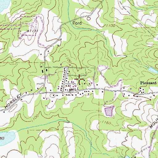 Topographic Map of Knob Hill, GA