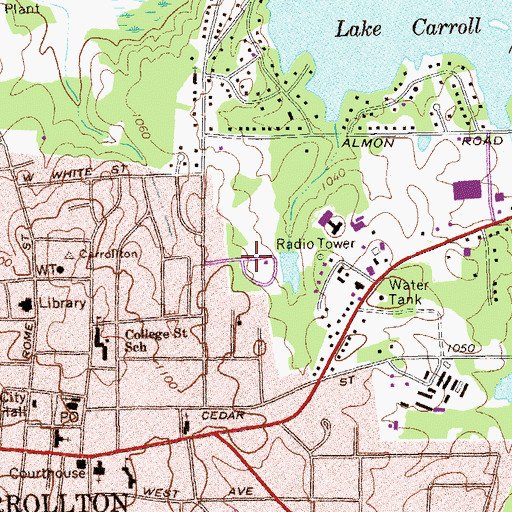 Topographic Map of Lamplighter Square, GA