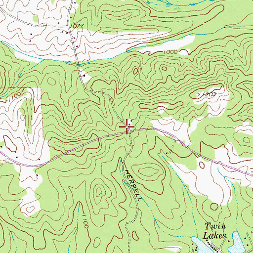 Topographic Map of Leadbetter Church (historical), GA