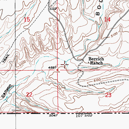 Topographic Map of Sunnyside Canyon, AZ