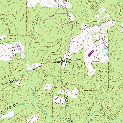 Topographic Map of Midway School (historical), GA