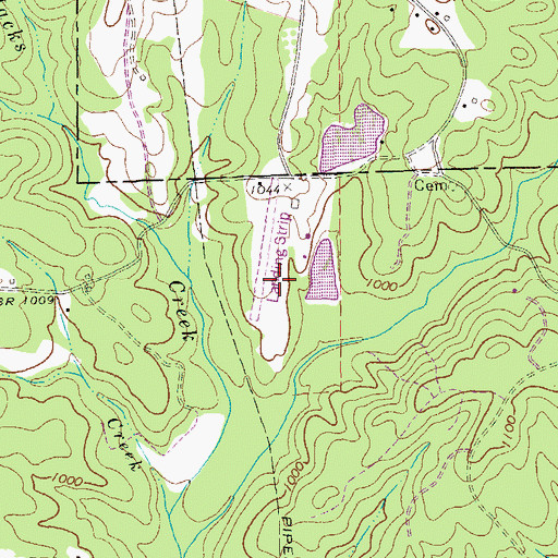 Topographic Map of Smisson Field, GA
